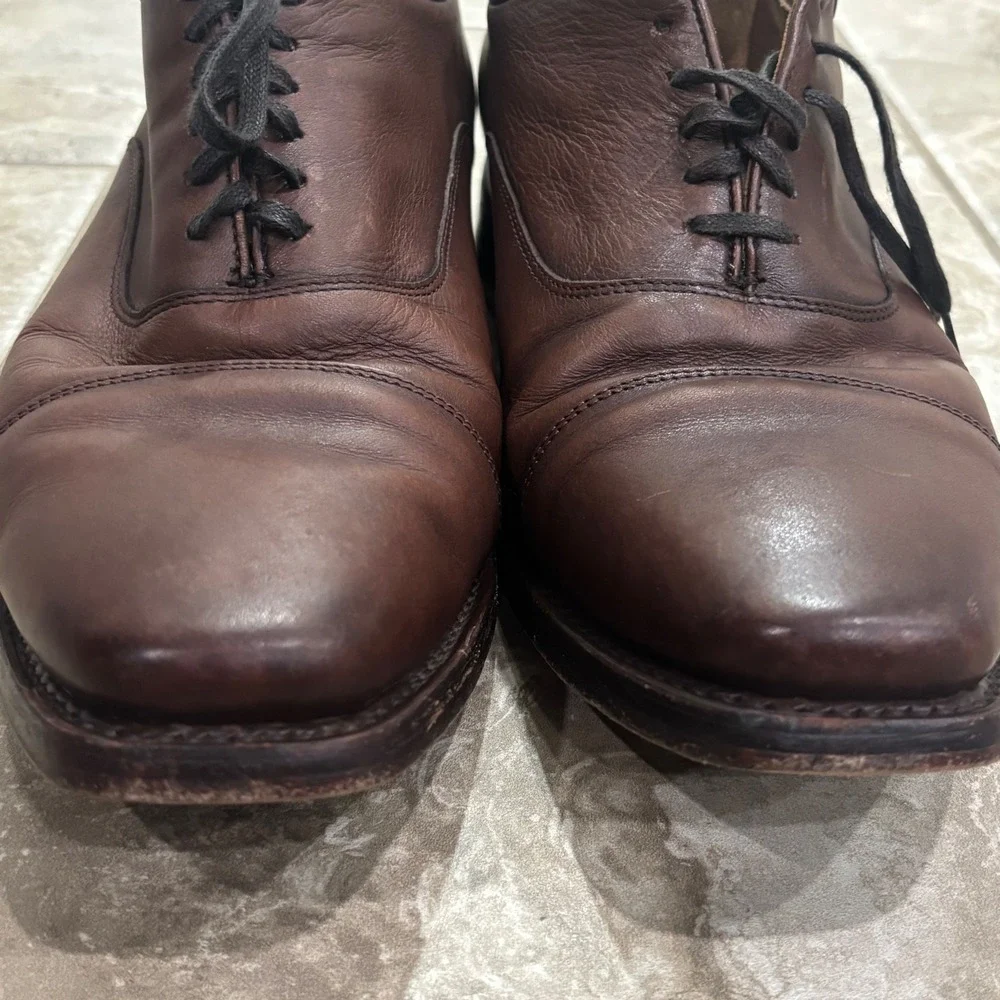 Thursday Boot‎ Co Executive Brown Leather Cap Toe Oxford Dress Shoes Mens 12 US